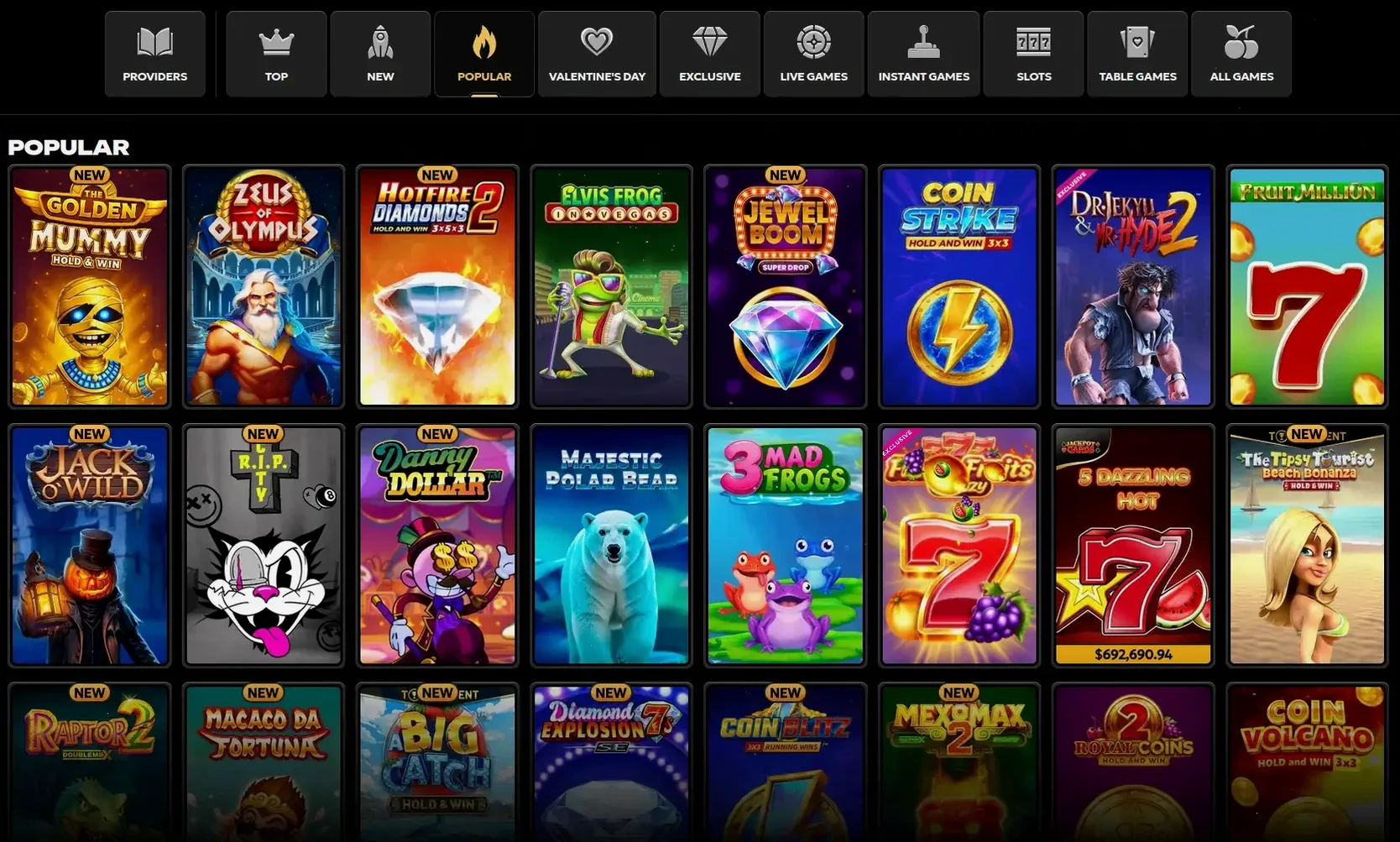 Crocoslots Casino Spiele Übersicht